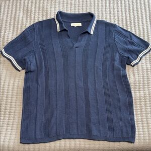 Aeropostale Navy Polo with White Accents